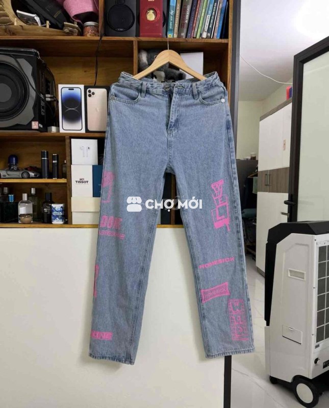 Pass jean hiệu WE11DONE dáng suông size 30