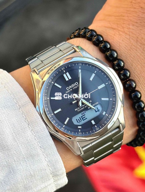 Đồng hồ Casio Wave Ceptor Nam Xám