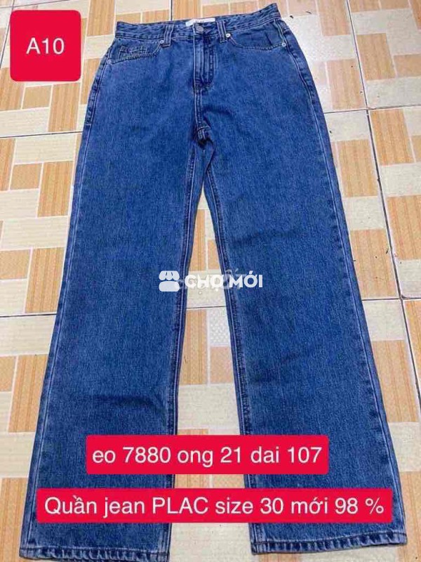 Quần jean nam PLAC size 30 Xanh Mới 98%