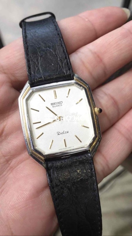 Đồng hồ Seiko Dolce Nam Dây da Đen