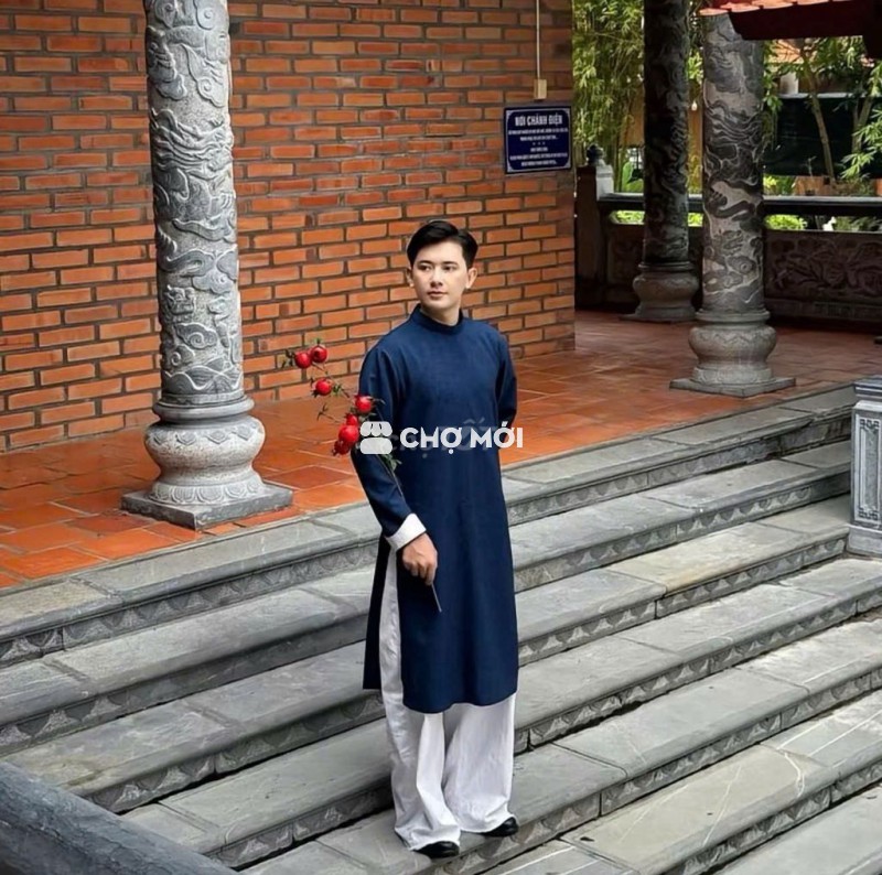 Áo dài nam linen cao cấp