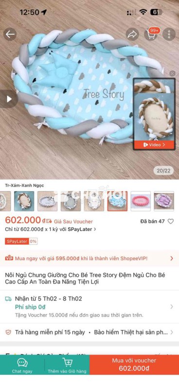 Nôi ngủ chung giường Tree Story
