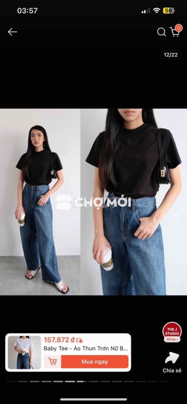 Áo babytee nữ vải thun size XL