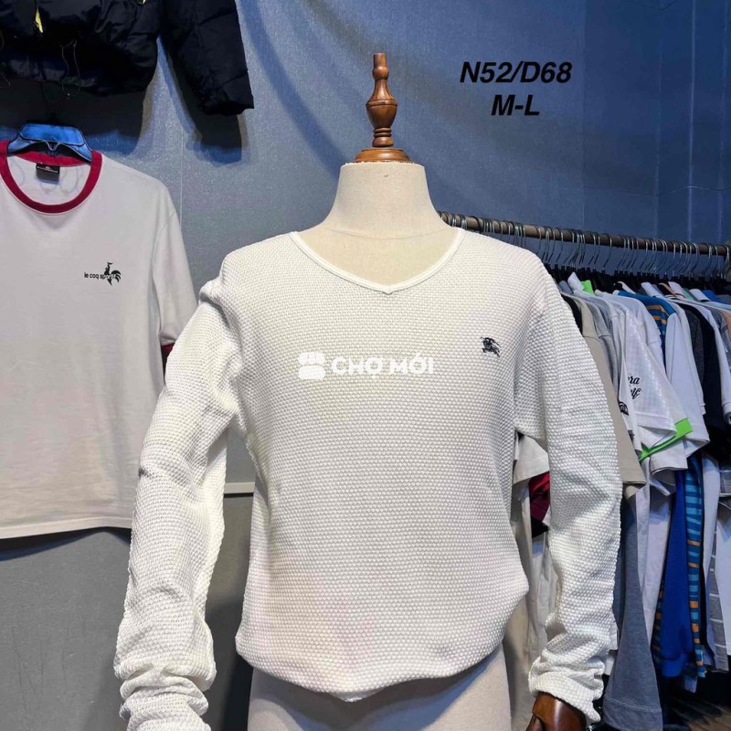 Áo len Burberry nam trắng size M