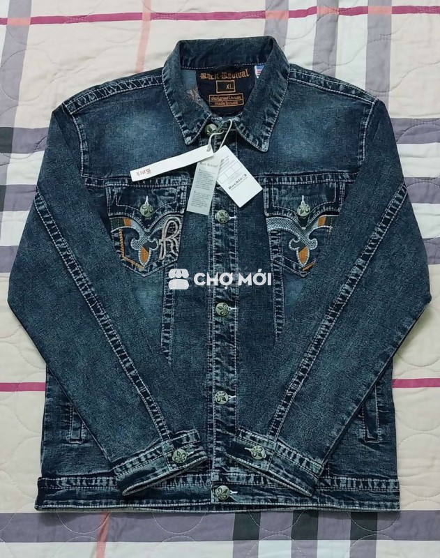Áo khoác Jean Rock Revival Nam XL
