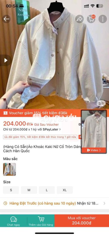 Áo khoác nữ Kaki Be