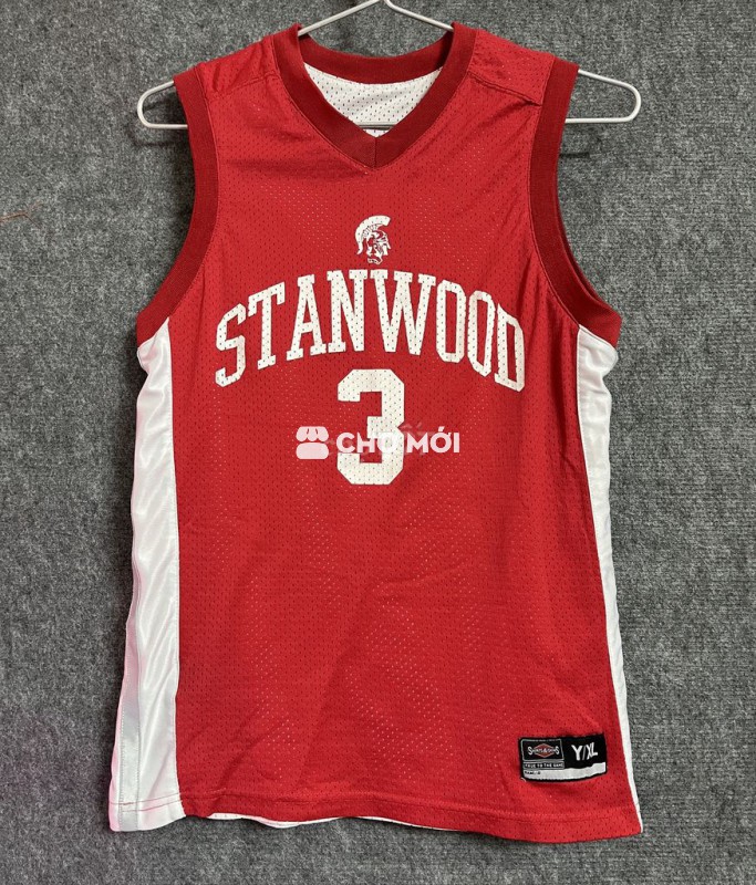 Áo bóng rổ nam Đỏ Trắng size S
