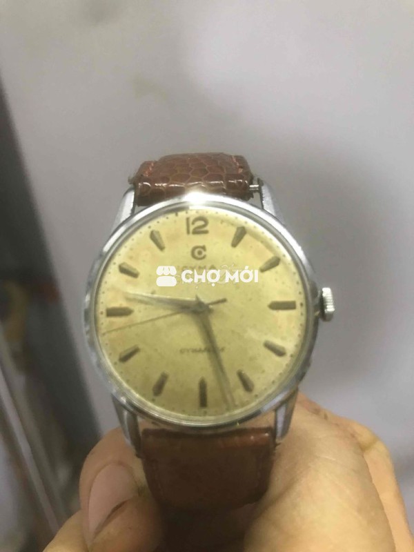 Đồng hồ Cyma nam dây da nâu