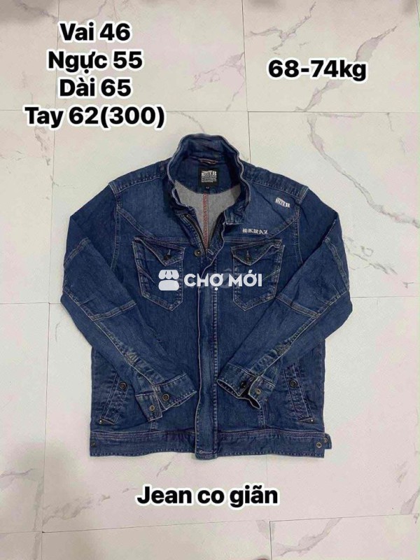 Áo khoác jean nam co giãn