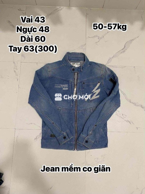 Áo khoác jean nam Jean mềm size S