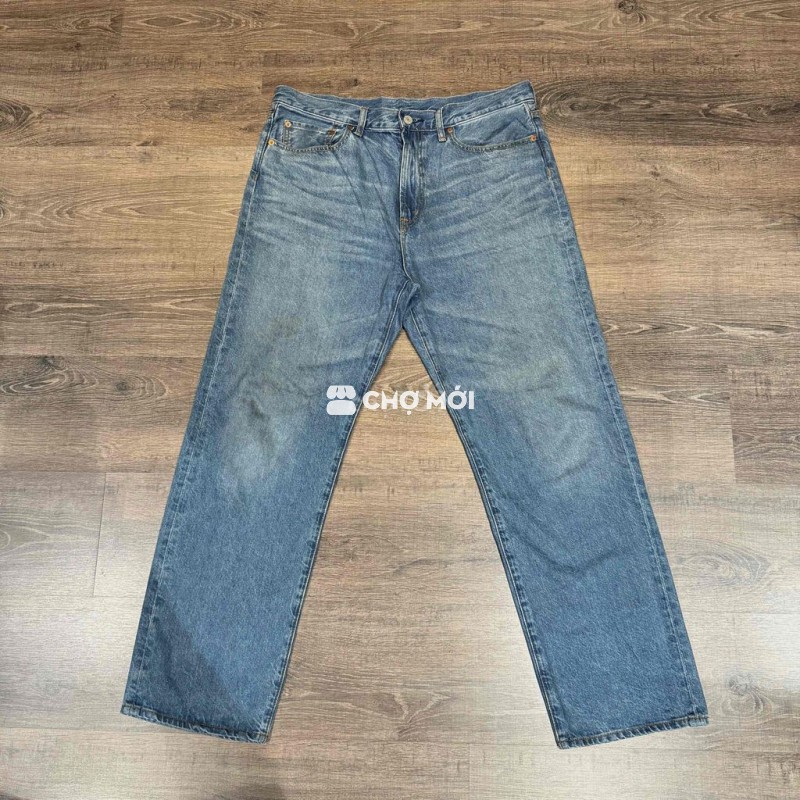 Quần jean nam GU Straight Fit size 34