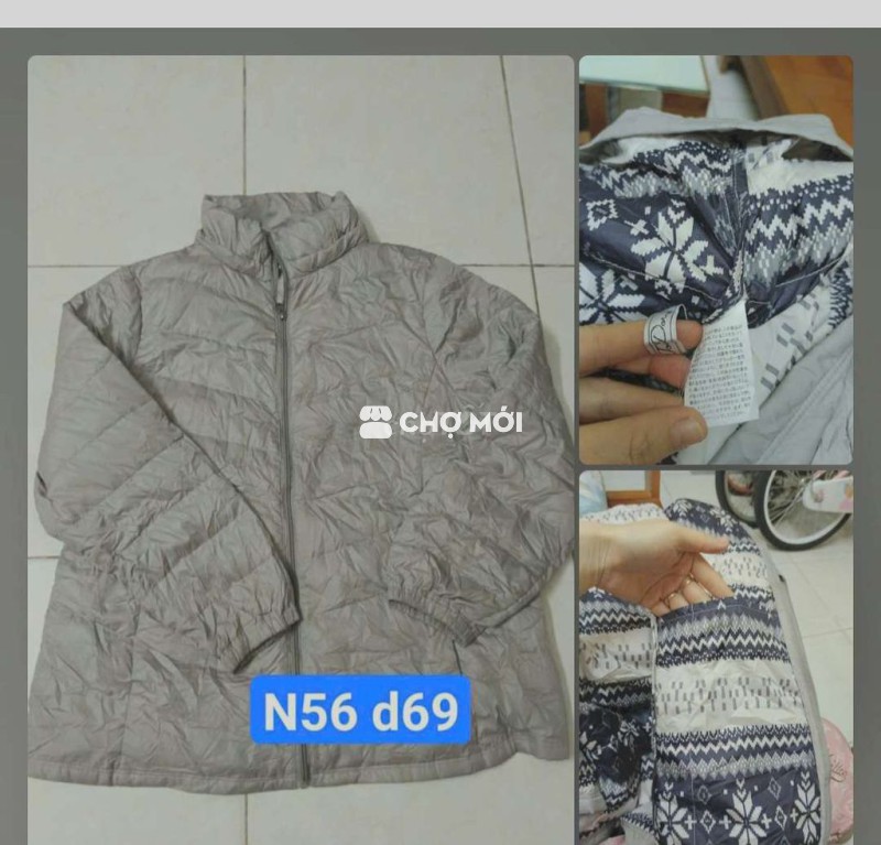 Áo phao lông vũ Nhật size M, L n55 d69