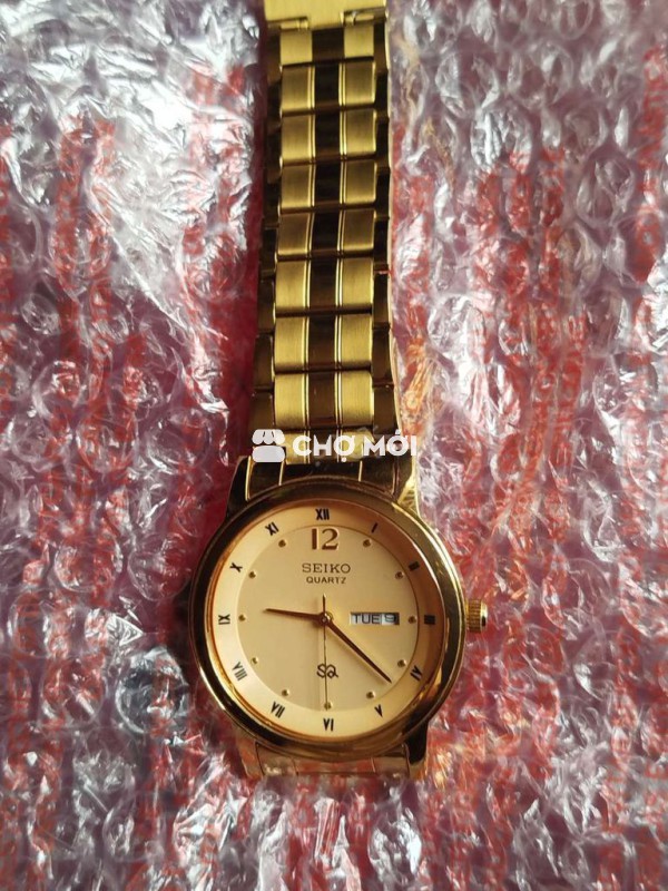 Đồng hồ Seiko Nam Vàng Kính sapphire 42mm 99%