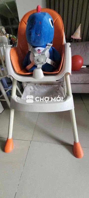 Ghế ăn dặm Cam trắng