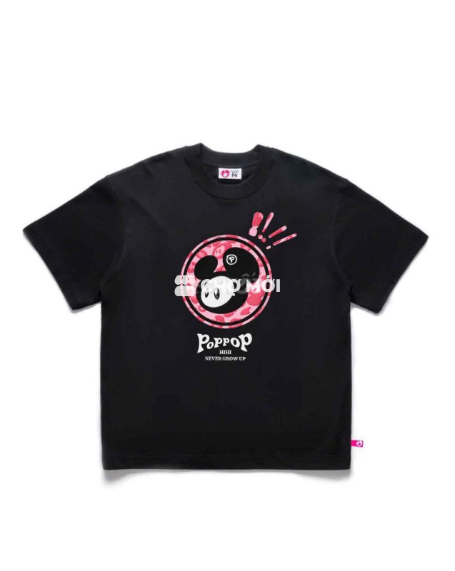 Áo phông Poppop Cotton Unisex Đen S
