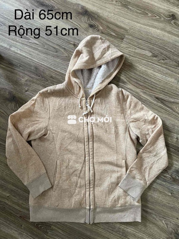 Áo khoác Uniqlo Unisex XL Vàng cát