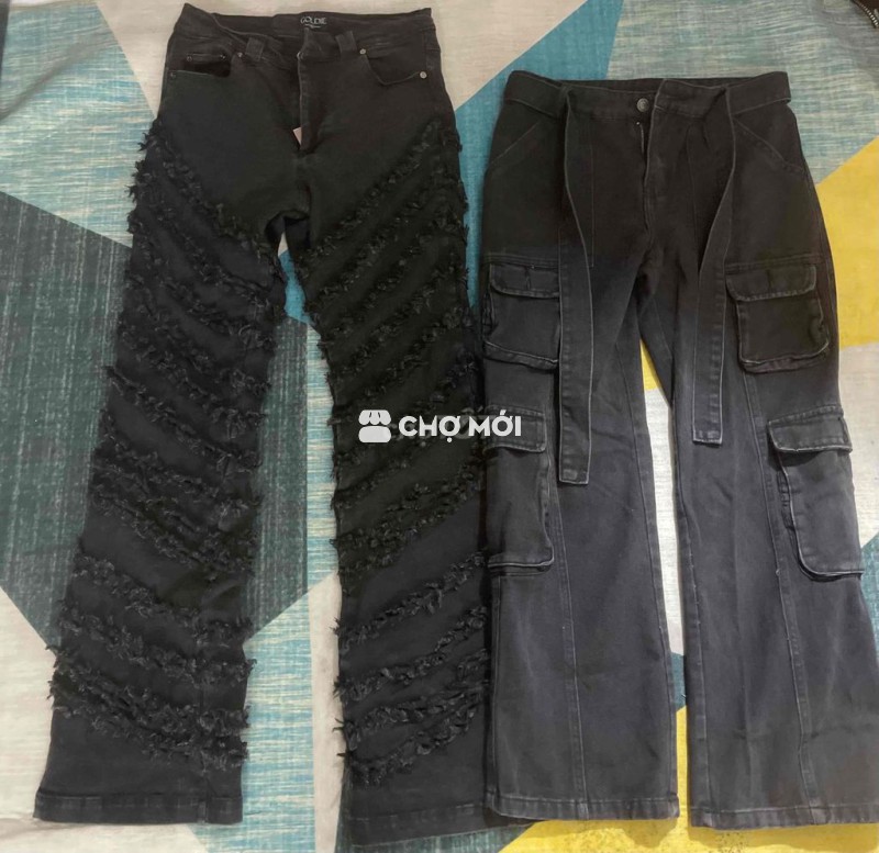 Quần bò nữ vải bò kiểu Đen