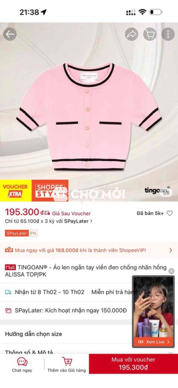 Áo len Tingoan Alissa Top/PK Nữ