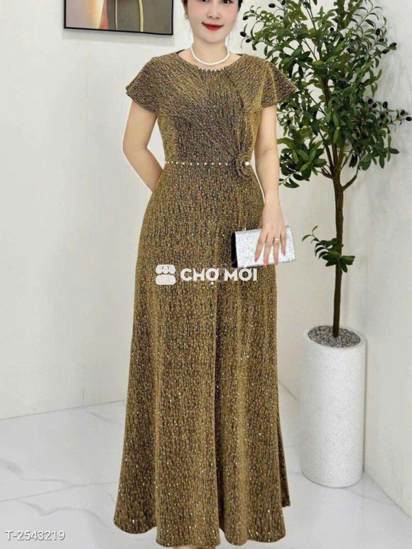 Đầm Maxi Nữ Thun nhũ cao cấp