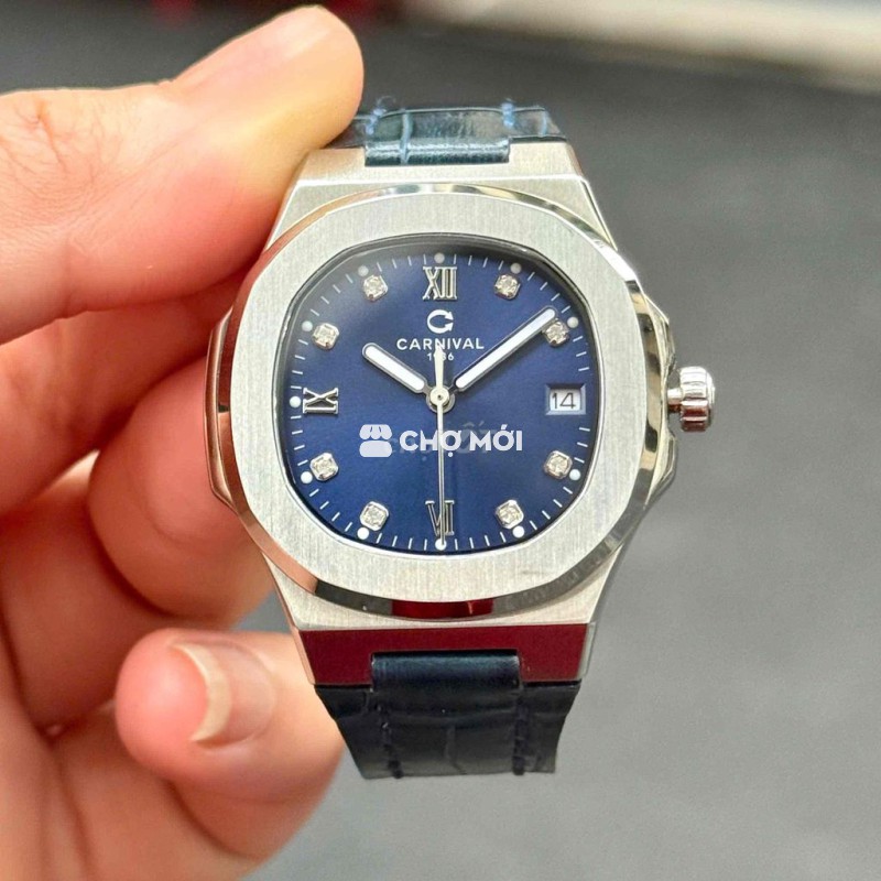 Đồng hồ Carnival 8160L Nữ Xanh 34mm