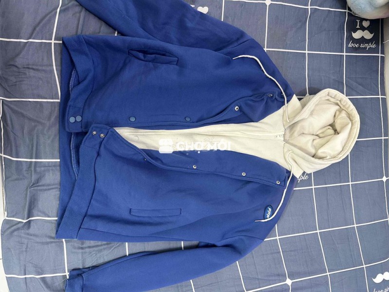 Áo khoác vải nỉ Xanh dương