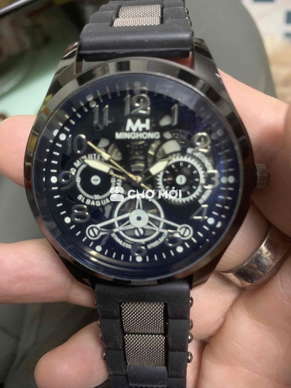 Đồng hồ đeo tay Minghong Nam Thép Đen