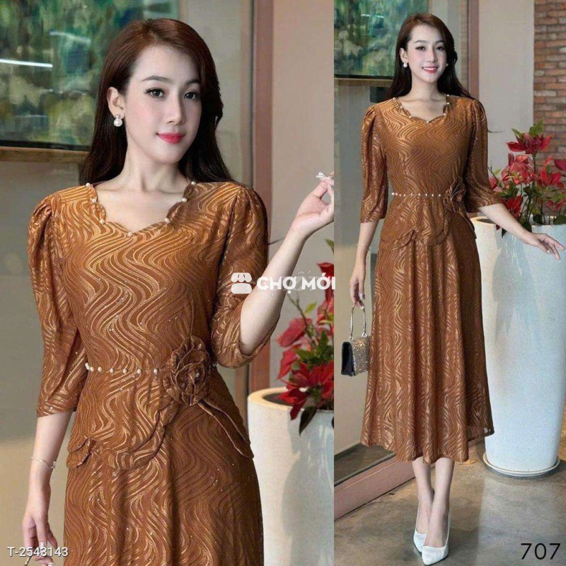 Đầm dự tiệc Nữ Thun lưới Freesize