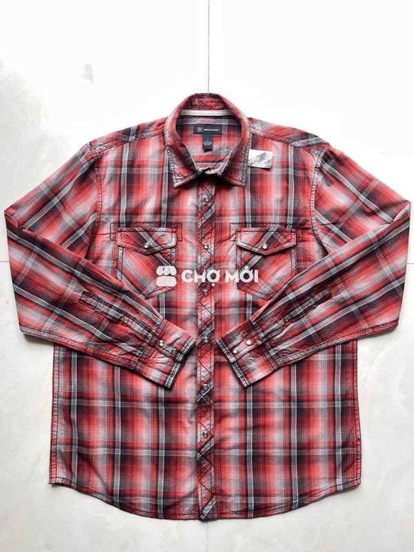 Áo sơ mi INC Nam Cotton size L Mới 99% chính hãng
