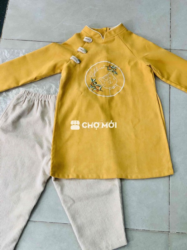 Áo dài trẻ em Vải Vàng