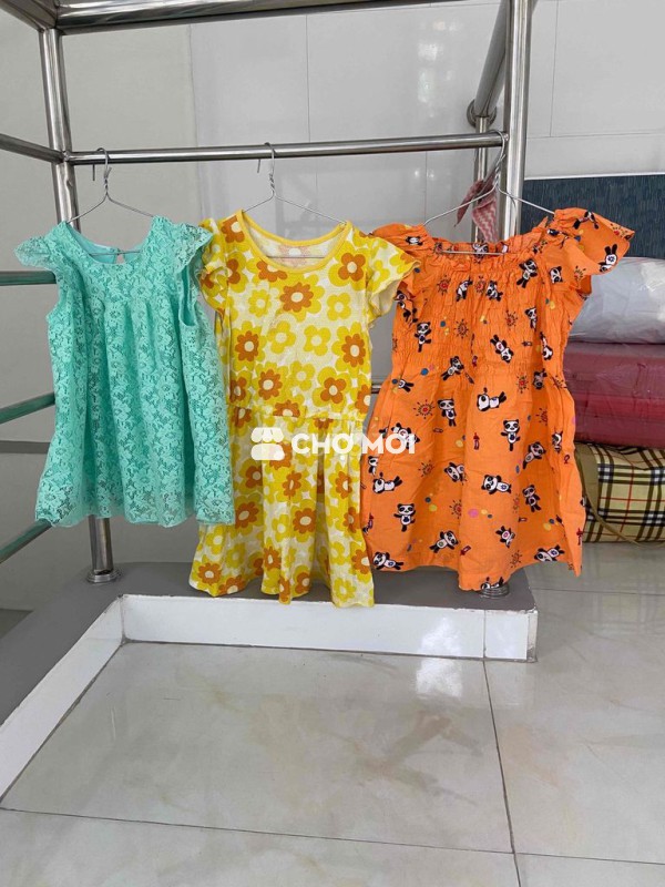 Đầm trẻ em Nữ vải nhiều màu