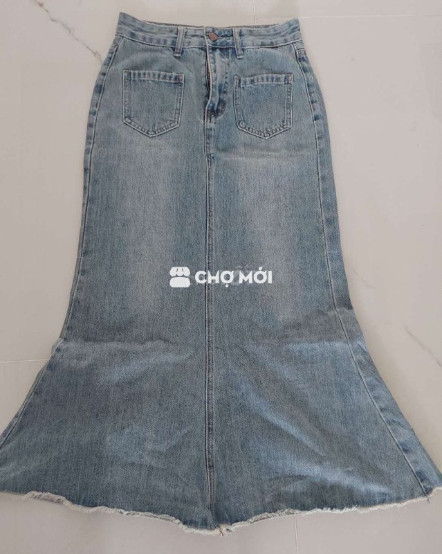 Chân váy Jean đuôi cá Nữ