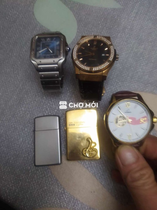 Đồng hồ Cartier Nam Kim loại, Da