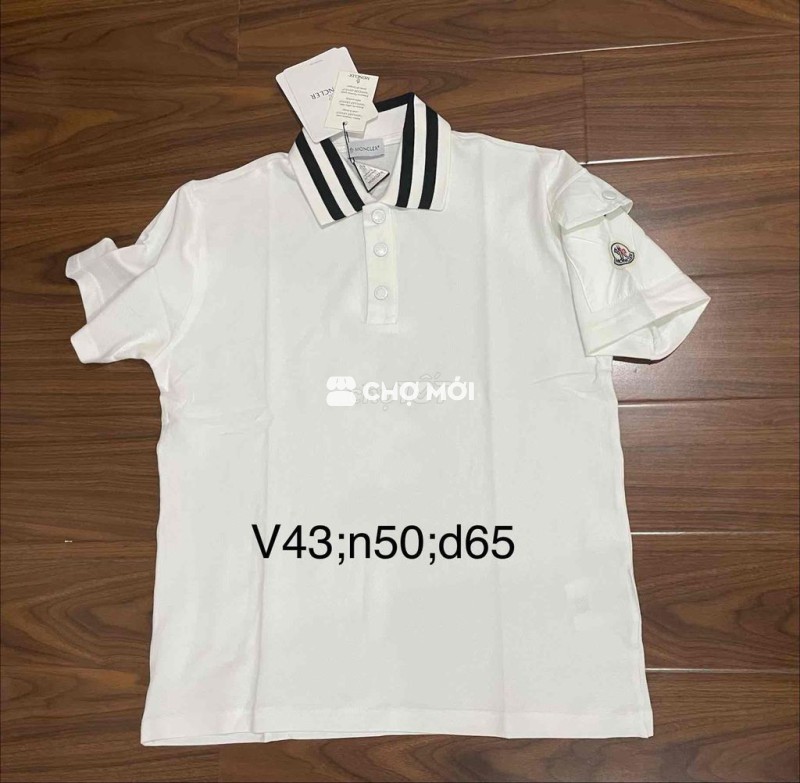 Áo polo Moncler nam trắng 57-65kg