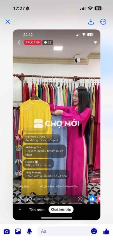 Áo dài Mamia nữ vải gấm size L