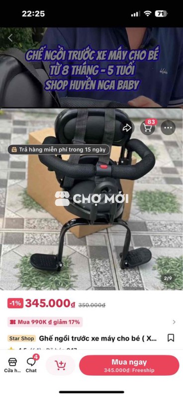 ghế ngồi xe máy cho bé