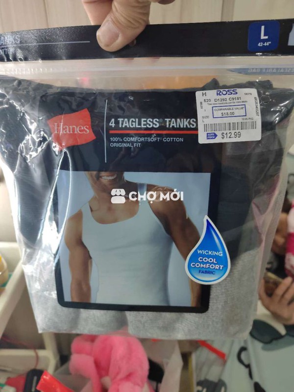 Áo lót Hanes nam hàng xách tay,.