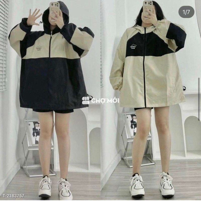 Áo khoác dù nữ vải dù cán 2 lớp