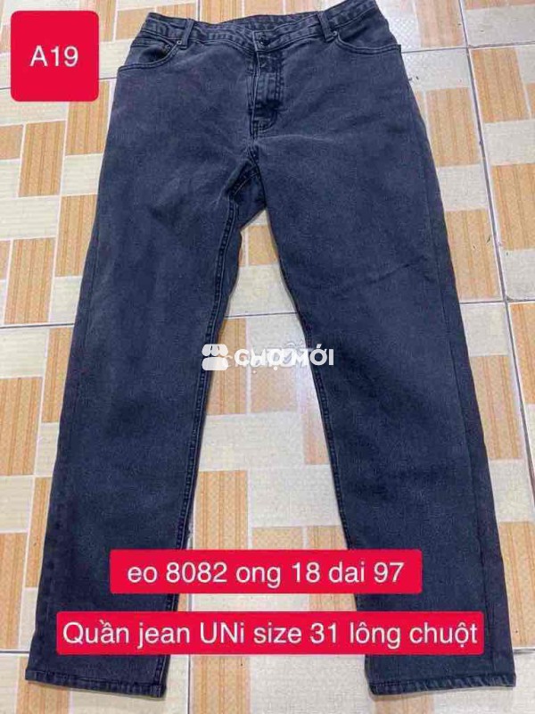 Quần jean UNI cả nam và nữ size 31 98%