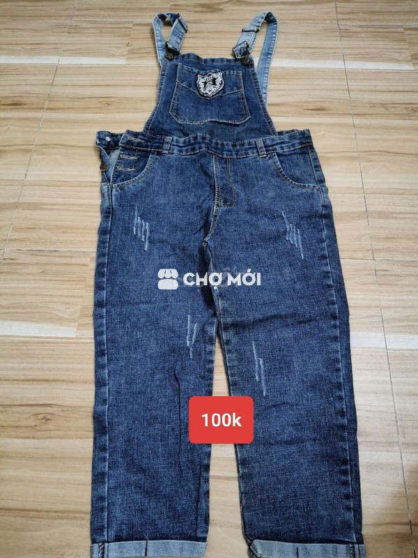 Quần yếm nữ Jean size S 98% mới