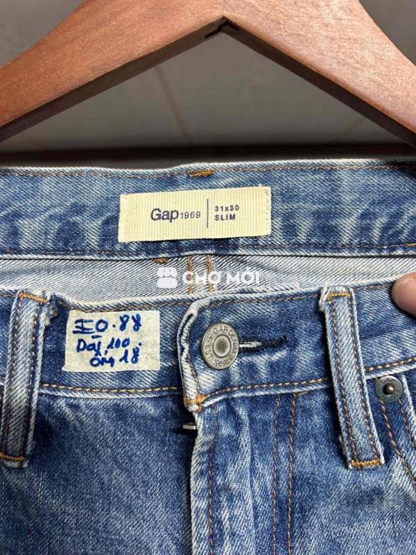 Quần jean nam Gap 1969 Slim Cotton