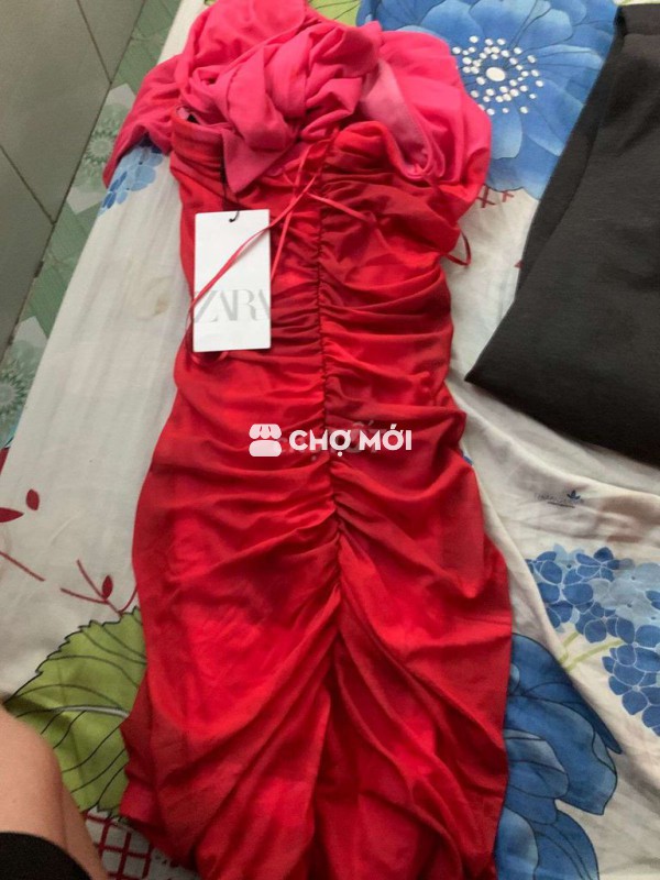 Đầm Zara Nữ Đỏ XS Vải mềm mại