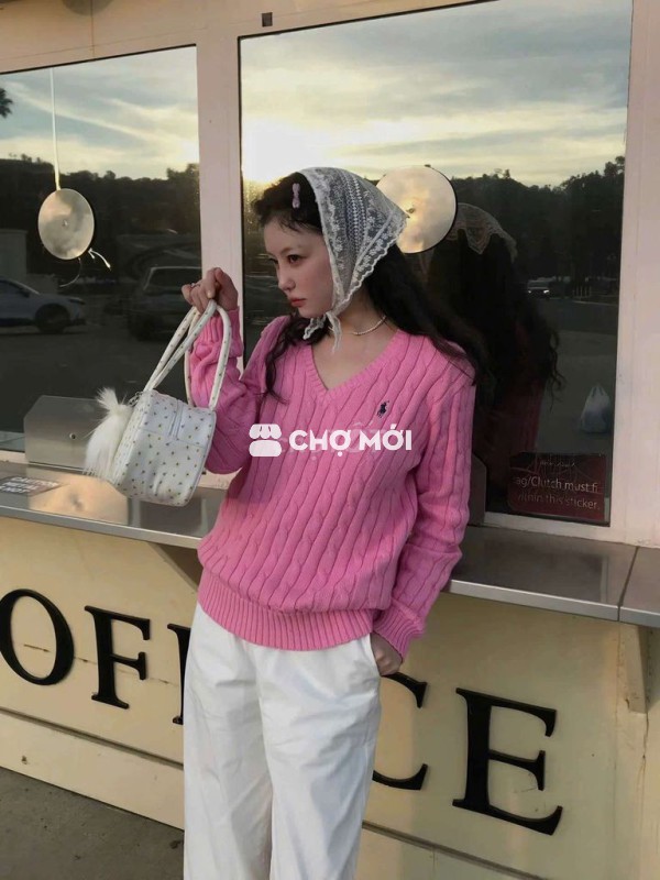 Áo len nữ Polo len size M