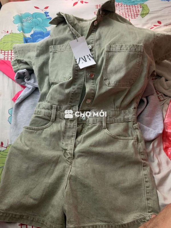 Áo liền quần Zara Nữ Denim