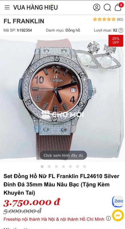 Đồng hồ fl franklin nữ