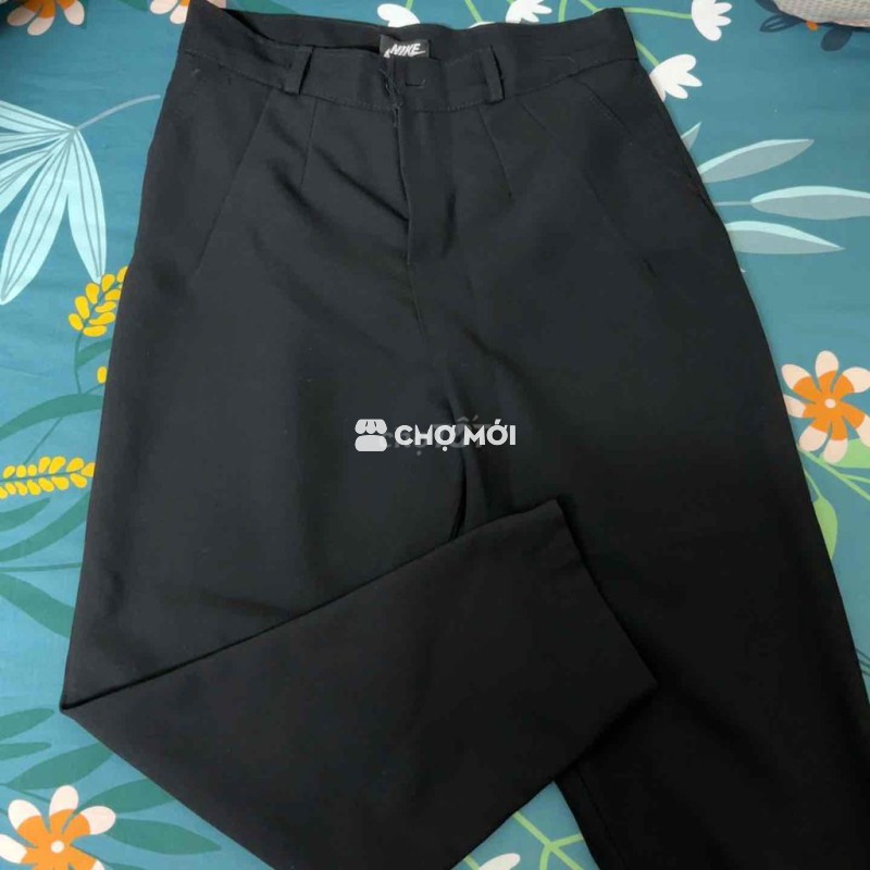 Quần tây nữ suông đen size S-M