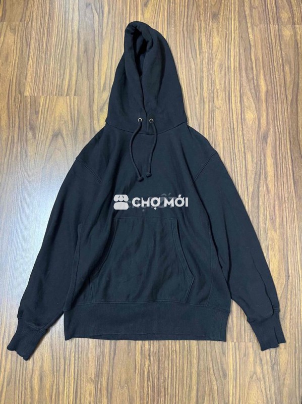 Áo hoodie GU Nỉ Đen
