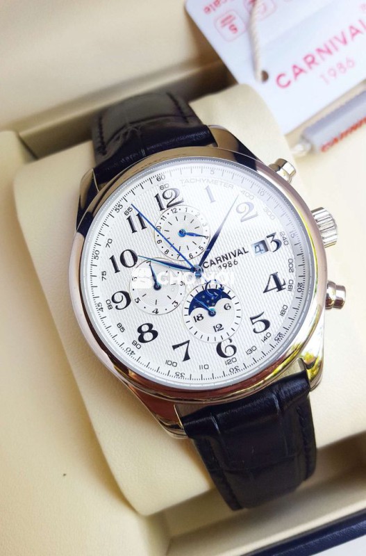 Siêu Phẩm Đồng Hồ Cơ Carnival Moon Phase 1986 Mới