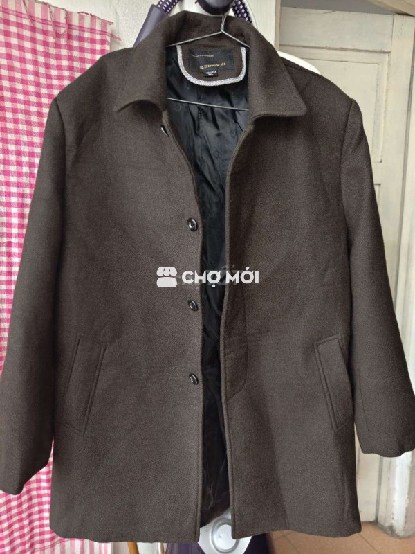 Áo măng tô Nam Dạ nỉ XL Nâu