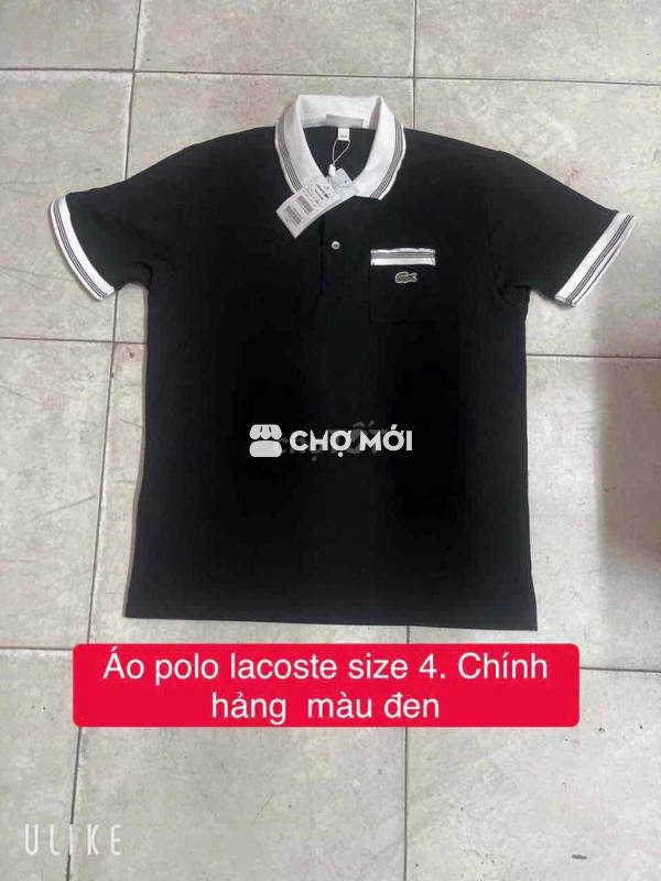 Áo polo Lacoste Nam size M Đen