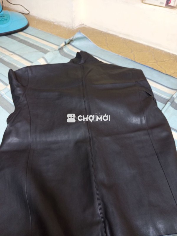 Áo khoác nam da màu đen